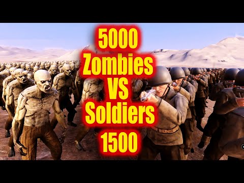 MASS FIGHTS. 5000 Zombies vs 1500 U.S. Soldiers