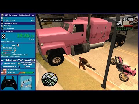 GTA San Andreas - Viewers Control The Cheats During Speedrun! - Hugo_One Twitch Stream - 2/16/2019
