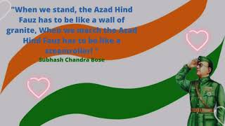 Subhash Chandra Bose Jayanti WhatsApp Status | Netaji Subhash Chandra Bose Patriotic Song Status |