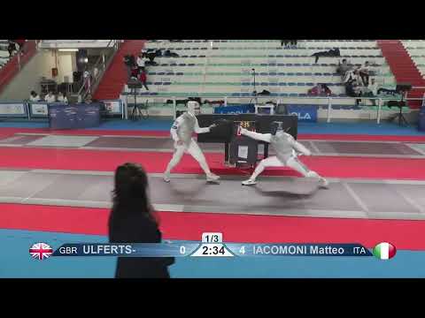 European Championships 2024 JMF - L32 - Nye Ulferts-Kilpatrick GBR v Matteo Iacomoni ITA