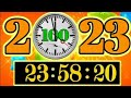 Practice 100 Seconds Countdown From23 58 20 To Midnight Happy New Year 2024 Remix BBC News2024 Ver 2