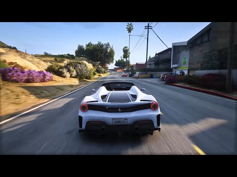 GTA V: Realistic Graphics MOD Ultra Settings Gameplay Part 42 - Ray Tracing Graphics MOD 2K 60FPS PC