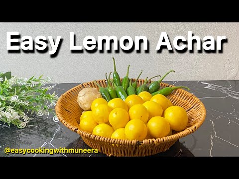 Easy lemon achar | How to make easy lime pickle at home| Nimbu Ka Achar Recipe #lemonpicklerecipe