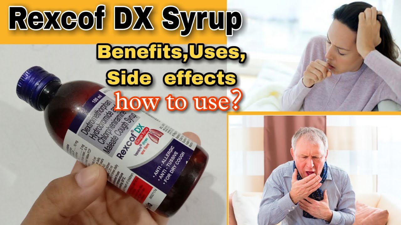 Watch video Rexcof DX NF Syrup Benefits, Dosage, Side Effects| Chlorpheniramine & Dextromethorphan Cough Syrup Now Rexcof DX NF Syrup Benefits, Dosage, Side Effects| Chlorpheniramine & Dextromethorphan Cough Syrup
