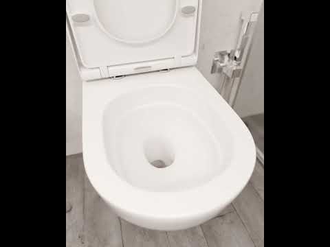 kielle Oudee - Toaletă suspendată cu capac SoftClose, Rimless Vortex+, alb 30102005