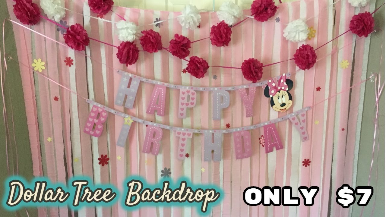 Party and Dessert Table Backdrop Tutorial - Dollar Tree backdrop