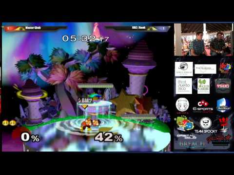 Super Smash Bros Melee Master Gheb vs BBC Hawk & Eval vs Yuca  - Puerto Rico First Attack Tournament