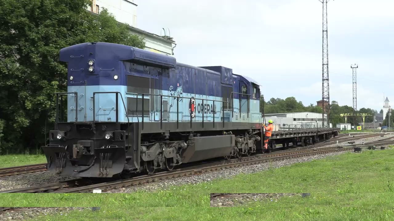 Тепловоз C36-7i-1520 на ст. Валга / GE C36-7i-1520 at Valga station