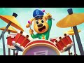 Sheriff Wants To Be A Drummer Police Chase Kids Cartoon Sheriff Labrador BabyBus