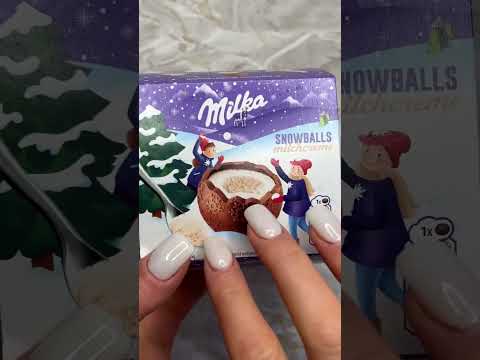 ❄️☃️Milka Snowballs ASMR #shorts