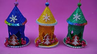 DIY Glitter Foam Christmas House 2025 ✨🎄 Glitter Foam Sheets Craft Ideas