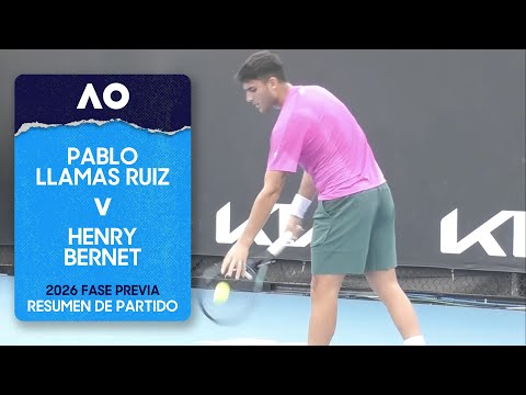 Pablo Llamas Ruiz v Henry Bernet Resumen con IA | Australian Open 2026 Fase Previa