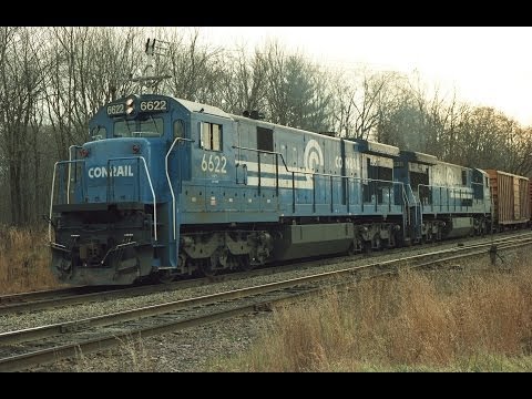 Guilford/ST Conrail powered SENE at Newton Junction,NH 08/1991