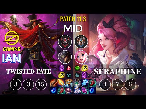 OZ Ian Twisted Fate vs Seraphine Mid - KR Patch 11.3