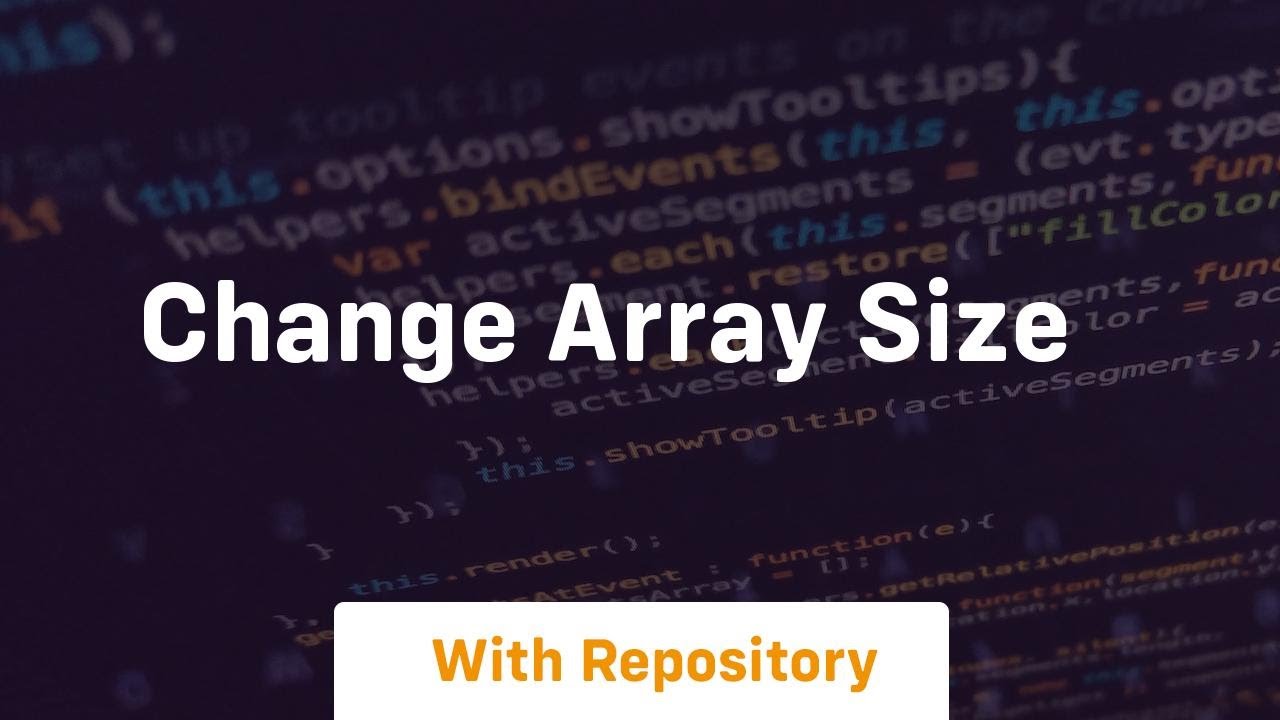 change array size