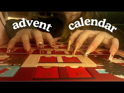 tingliest advent calendar 🍫 tap & scratch asmr