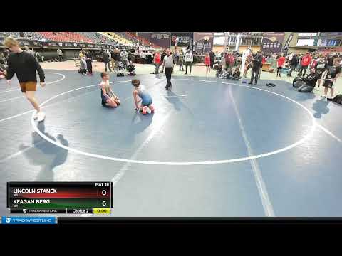 97 Lbs Cons. Round 4 - Lincoln Stanek, WI Vs Keagan Berg, WI 5ebf