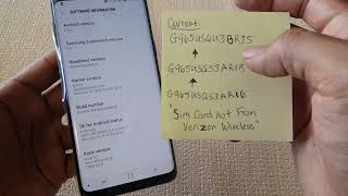 Galaxy s8 s9 plus, sim card not from Verizon Wireless fix, quick and easy.