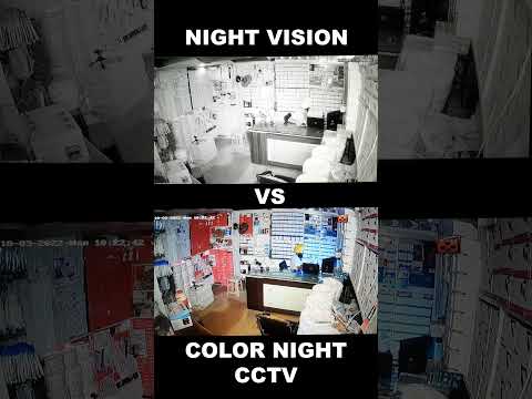 night vision vs night color cctv camera #shorts