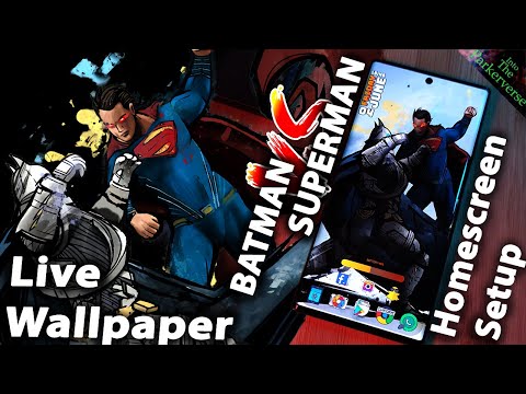 Batman Vs Superman -  Live Wallpaper & Android setup - Customize your Homescreen - EP61 (DC Theme)