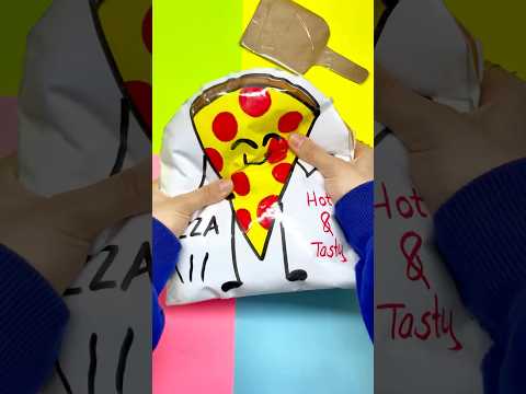 How to make pizza squishy book ? 🍕 #kids #shorts  #diy #tutorial