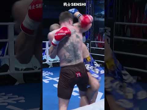 Olivier Langlois-Ross copped with Ivan Bartek at #SENSHI 15 #Kickboxing #senshi15 #boec