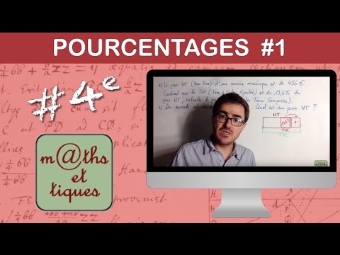 Effectuer des calculs de pourcentages (1) - Quatrième