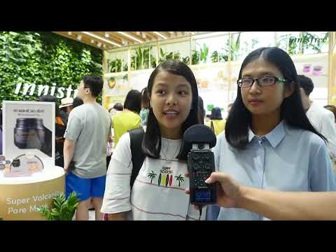 Grand opening of the Innisfree shop at Landmark 81 building. Interior Minigarden living wall.