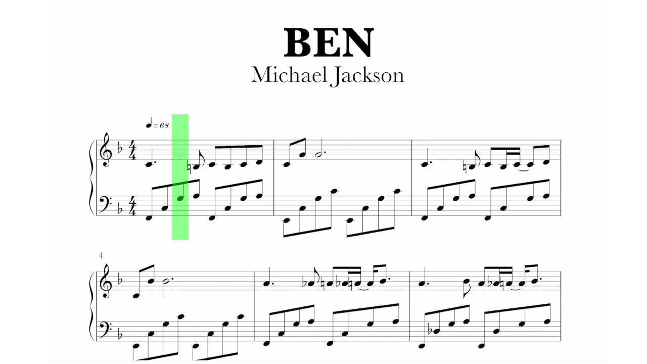 Michael Jackson - Ben Sheet Music