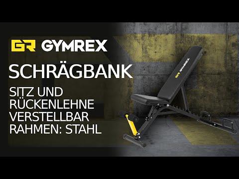 Video - Schrägbank - Sitz und Rückenlehne verstellbar - 200 kg