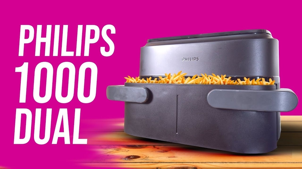 Miniatura da avaliação em vídeo de Fritadeira Philips Airfryer Série 1000 Duplo Cesto 7,1L