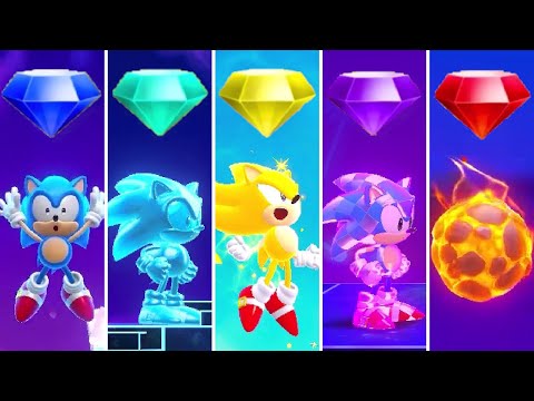Sonic Superstars - All Chaos Emerald Power-Ups & Special Stages