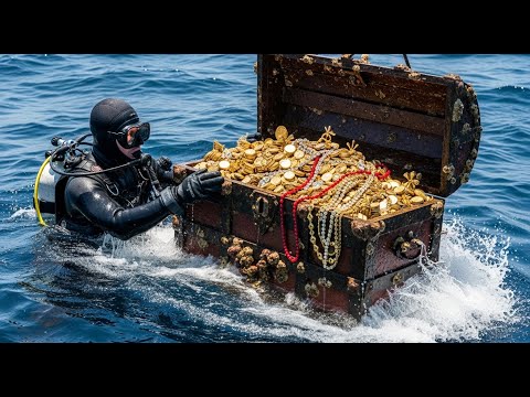 TREASURE HUNTING - American Divers Find Massive Gold Chest On Ocean Floor | Deep Sea Giants