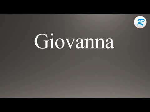 How to pronounce Giovanna