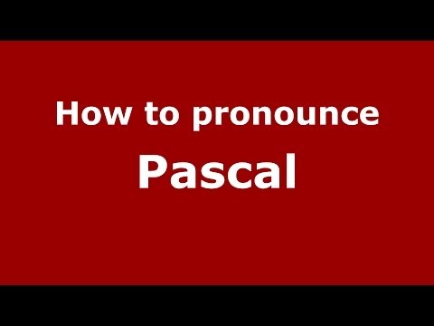 How to Pronounce Pascal - PronounceNames.com