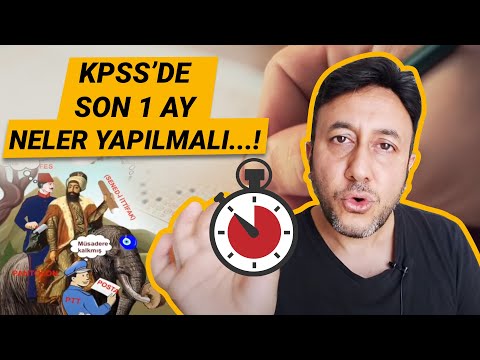 KPSS'DE SON 1 AY NELER YAPILMALI..!  (BUNLARA DİKKAT)