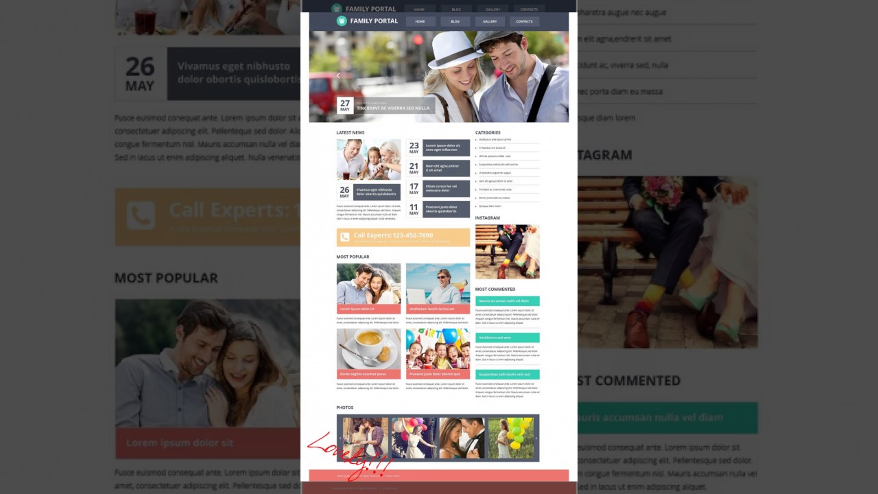 Premium website template psd