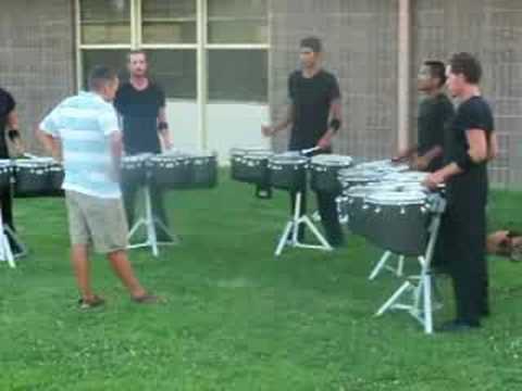 2008 DCI Blue Knights tenor line warmups Broken Arrow 7/21