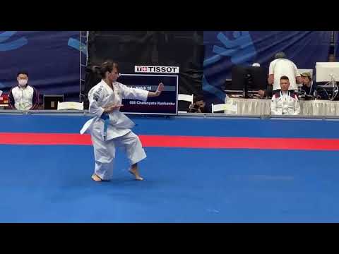 Sandra Sánchez (Spain). Gold Medal. Kata Chatanyara Kushanku. World Games Birmingham 2022.
