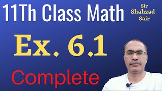 Exercise 61 Complete  11Th Class Mathematics  FSC 