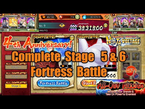 Nxb Nv: All Out Mission 9 Fortress Battle Stage 5 and 6 Complete | Naruto x Boruto Ninja Voltage