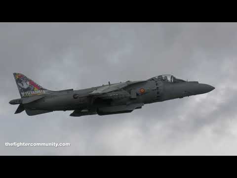 (4K) RIAT 2023. Powerful Harrier Display. Spanish Navy AV-8B. Armada Española. 9ª Escuadrilla.