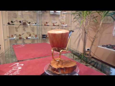 Brand new briar and cork pipe TOM SPANU F half bent handmade -  eBay item number: 182618218081