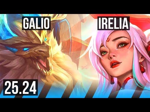 GALIO vs IRELIA (MID) | 37K damage | KR Master | 25.24