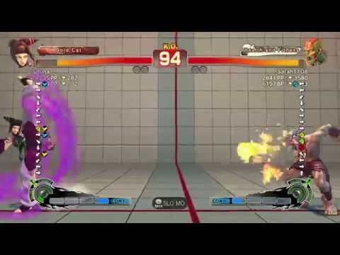 lutuna (Juri) vs Sarah1108 (Dhalsim) ranked USF4