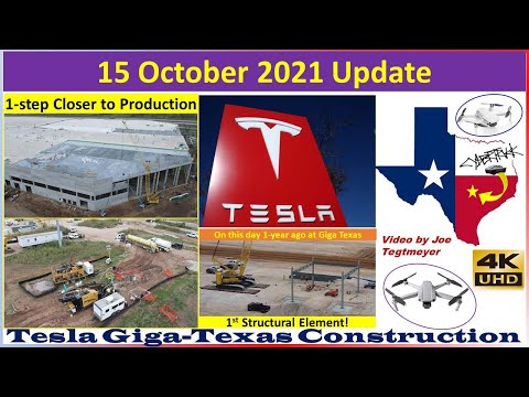 Tesla Gigafactory Texas 15 October 2021 Cyber Truck & Model Y Factory Construction Update (08:00AM)