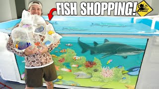 BUYING FISH from EVERY FISH STORE for the Giant SALTWATER POND!