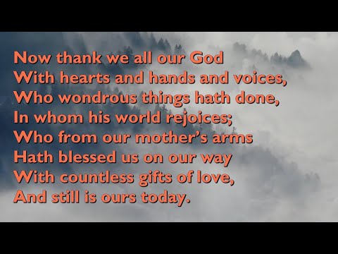 Now Thank We All Our God (Tune: Nun Danket - 3vv) [with lyrics for congregations]