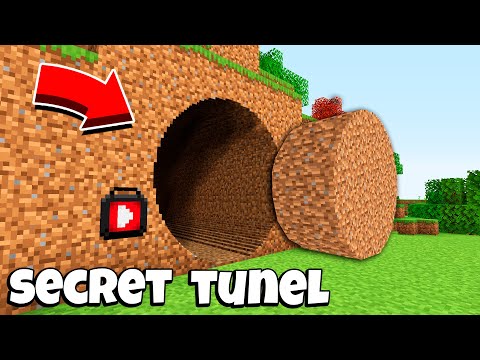 I found a SECRET PASSAGE in Minecraft ! Who LIVES INSIDE the SECRET TUNNEL ?