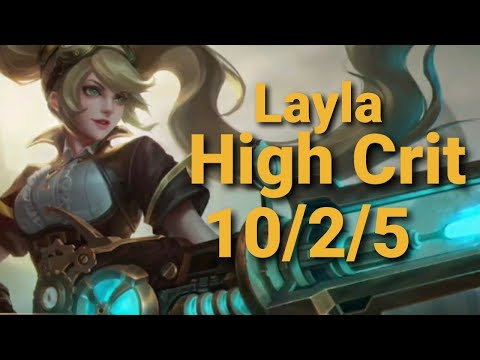 #MobileLegendsBangBang Layla High Crit build game play mobile legends